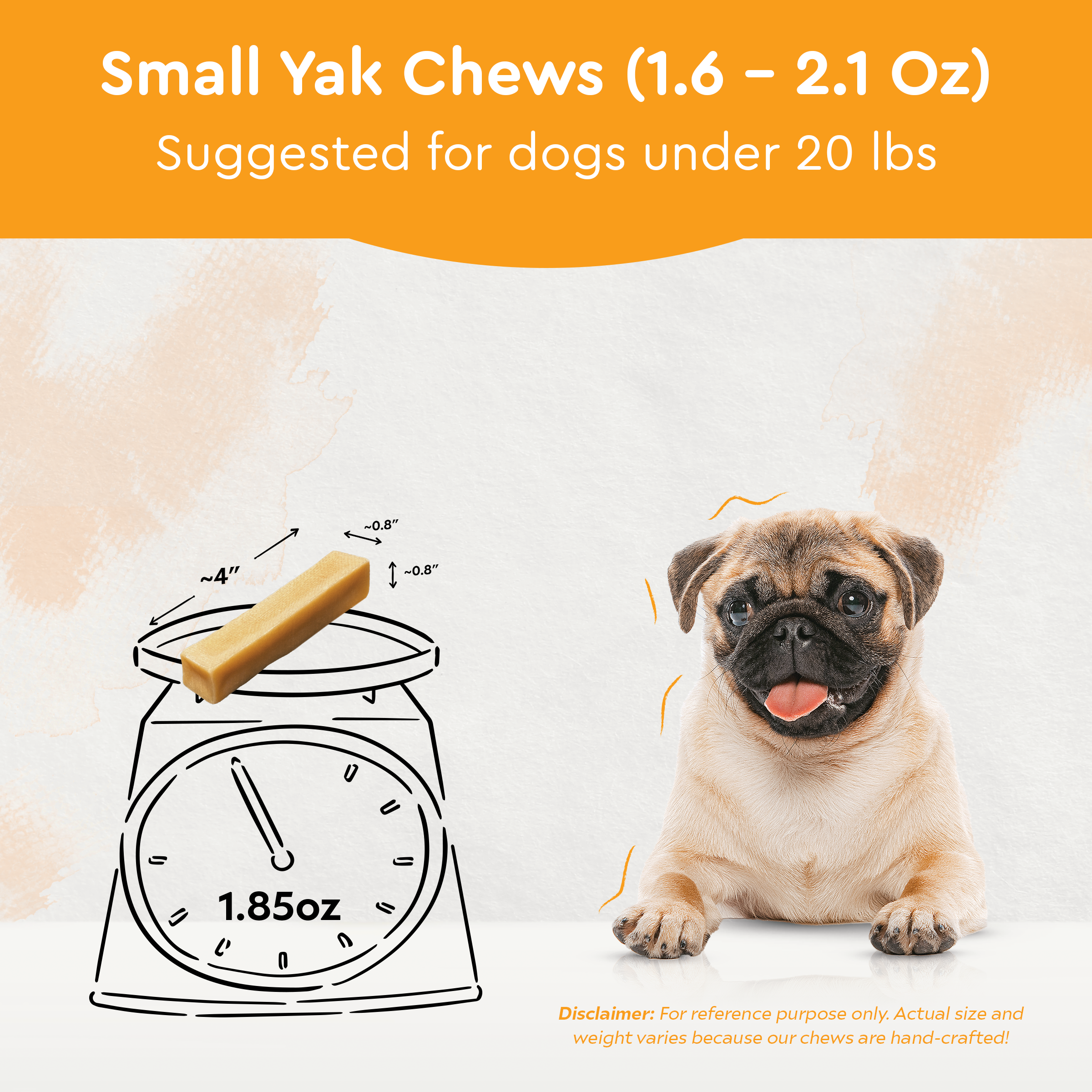 SMALL YAKS / Best for dogs under 20 lbs