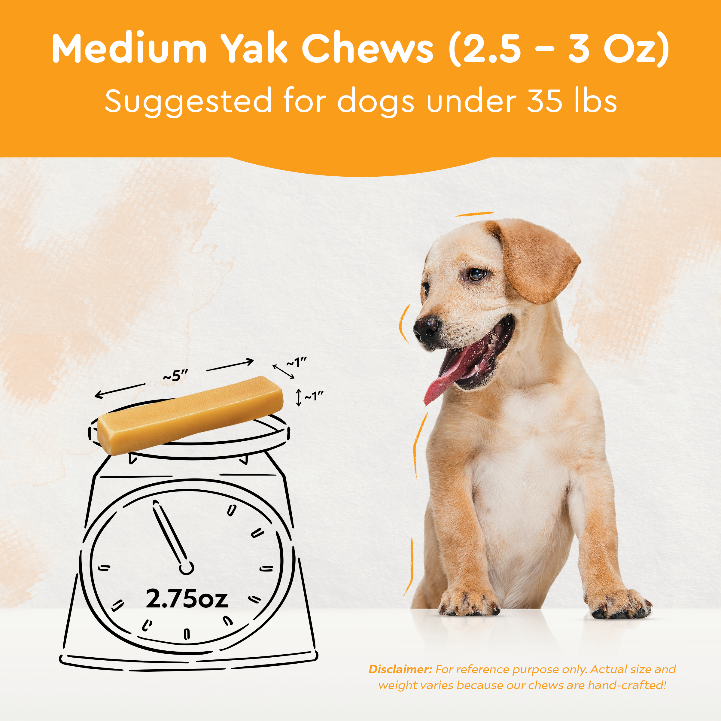 MEDIUM YAKS / Best for dogs under 35 lbs