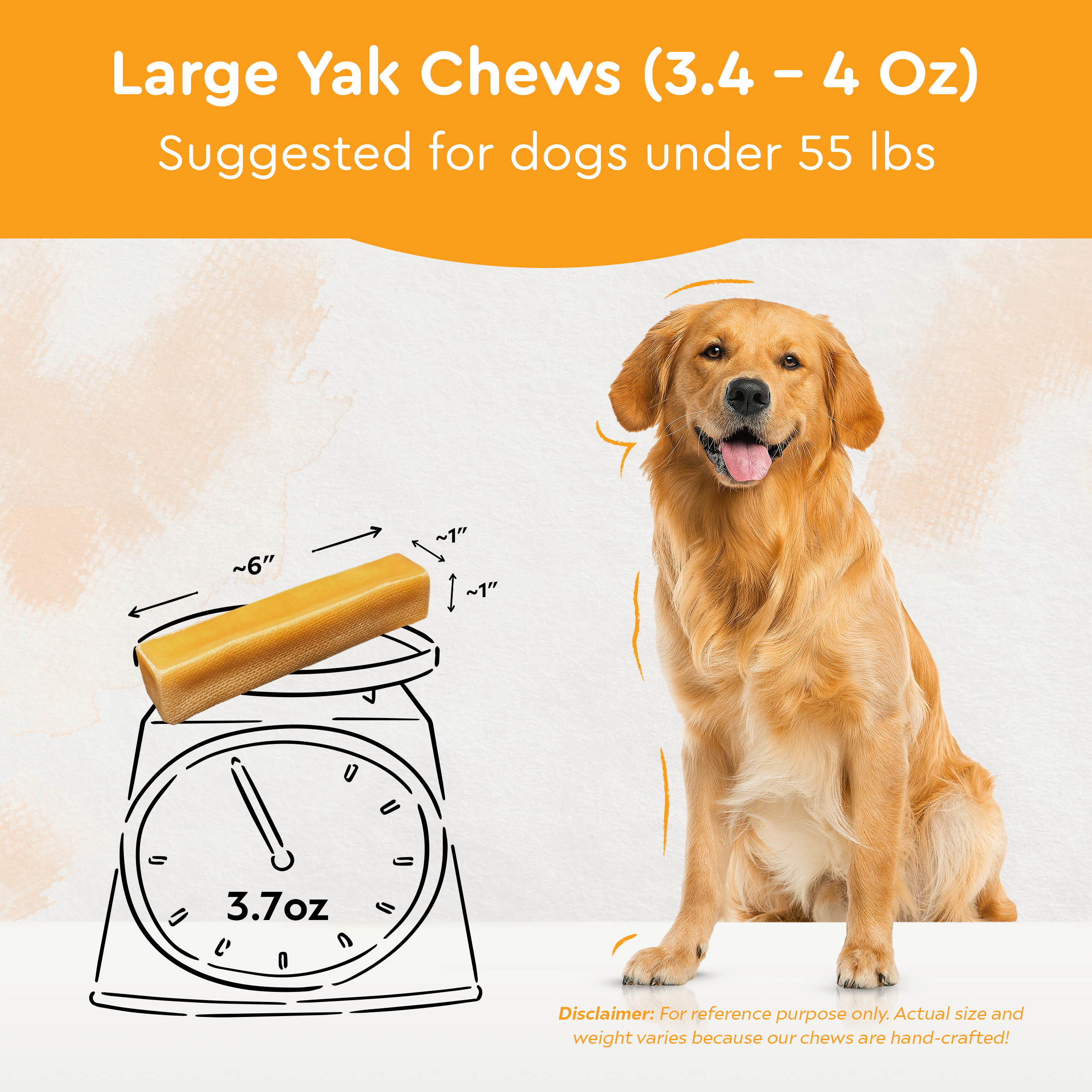 LARGE YAKS / Best for dogs under 55 lbs