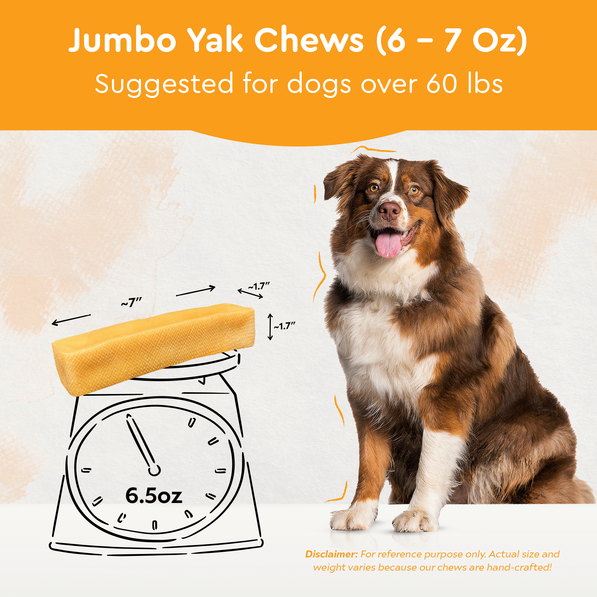 JUMBO YAKS / Best for dogs over 60 lbs