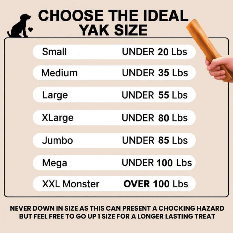 Wholesale Unflavored Himalayan Yak Chews | 7-Sizes (for Small to Big Dogs)