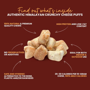 BULK - Crunchy Yak Cheese Puffs - Natural Dog Chew by Kathmandus