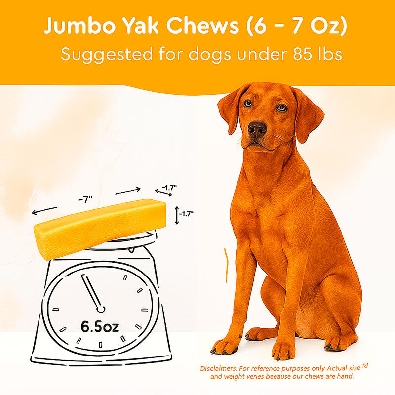 Wholesale Unflavored Himalayan Yak Chews | 7-Sizes (for Small to Big Dogs)