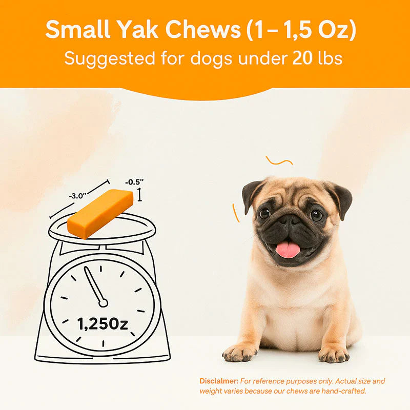 Wholesale Unflavored Himalayan Yak Chews | 7-Sizes (for Small to Big Dogs)