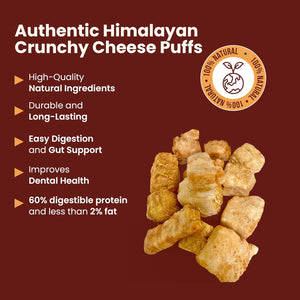 BULK - Crunchy Yak Cheese Puffs - Natural Dog Chew by Kathmandus