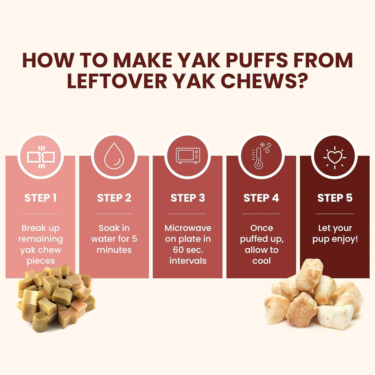 Crunchy Yak Cheese Puffs for Dogs - Natural Dog Chew by Kathmandus