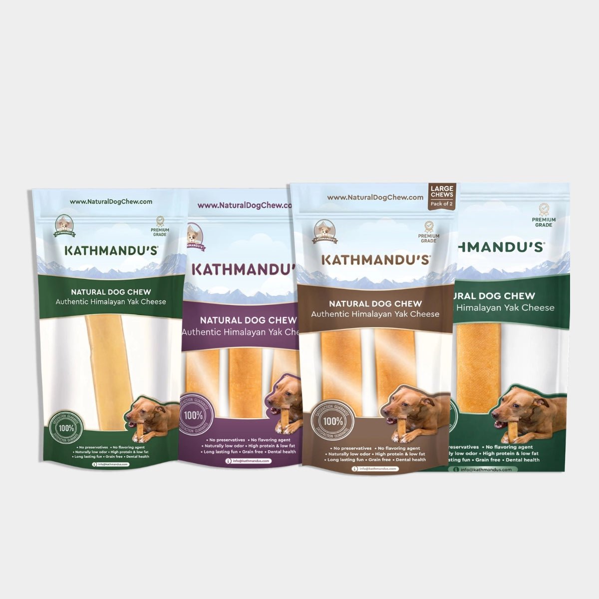 REGULAR Himalayan Yak Chews (ALL SIZES) - Natural Dog Chew by Kathmandus