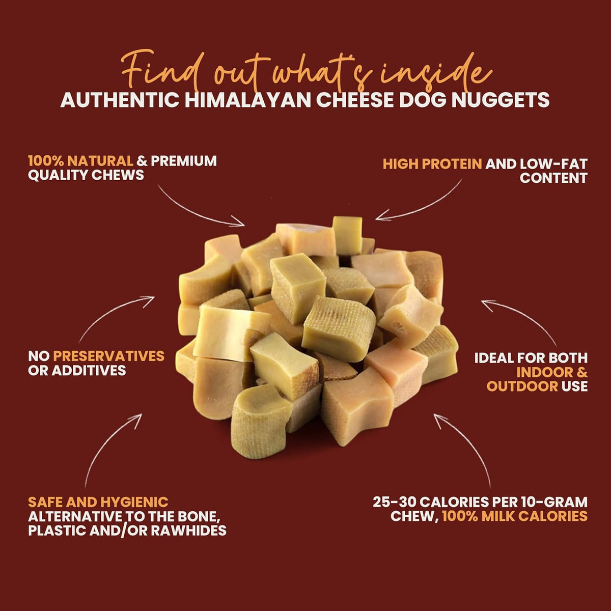 Yak Chew Nuggets - Himalayan Dog Treats - Natural Dog Chew by Kathmandus
