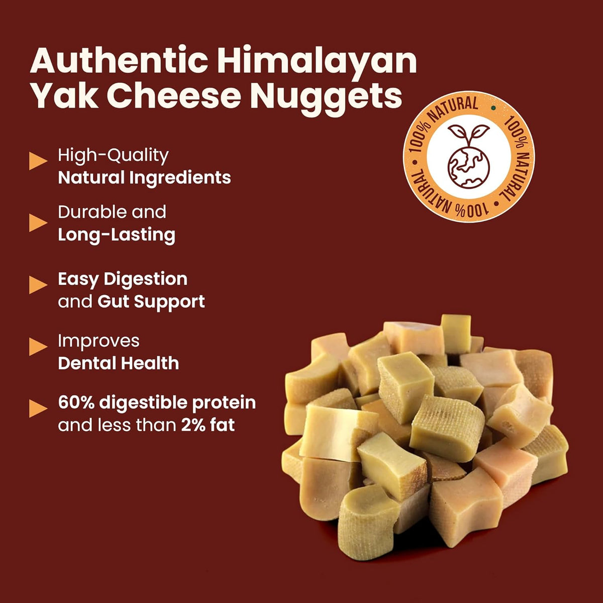 Yak Chew Nuggets - Himalayan Dog Treats - Natural Dog Chew by Kathmandus
